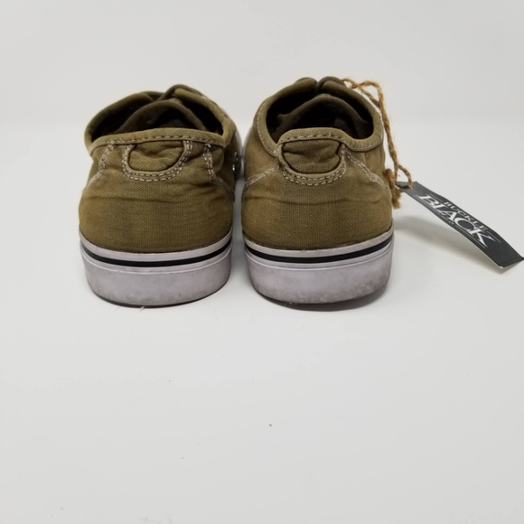 Buckle Black Lace Up Factory Distress Canvas Shoe - Picture 4 of 7